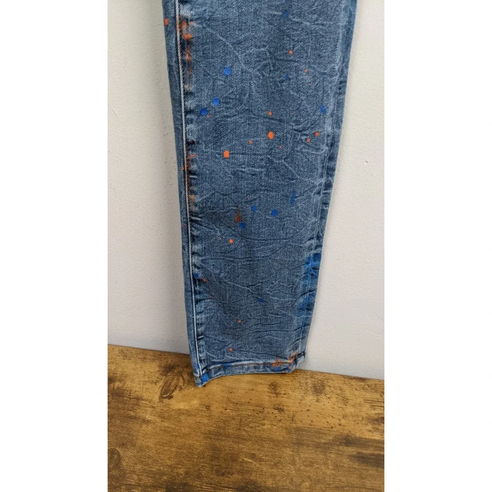 Monfrère Greyson Skinny Jeans • Size 32 • Blue Paint‎ Splatter • NWT